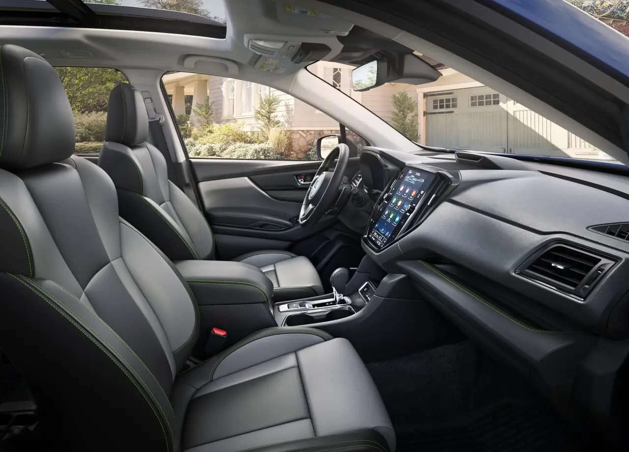 Subaru Ascent cargo area arranged for a family trip