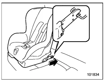 Subaru Ascent preparing child restraint system before connecting to LATCH anchors